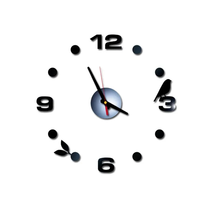 New Luminous Wall Clock Large Watch Horloge 3D DIY Acrylic Mirror Stickers Quartz Duvar Saat Clocks Modern Mute Alarm Clock