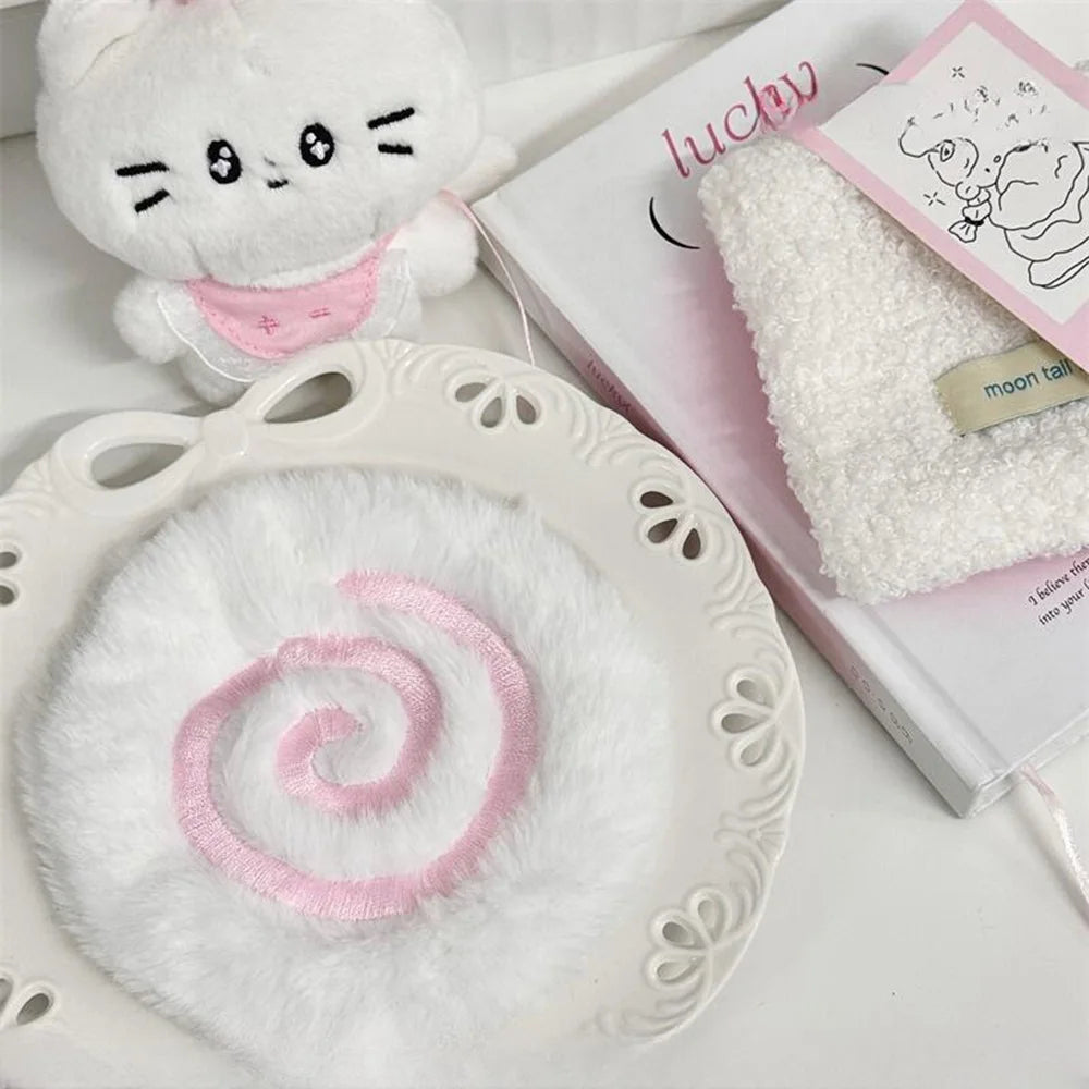 Cute Cartoon Coasters Pink Fish Board Plush Coaster for Girl's Heart Shooting Prop Thick Insulated Coaster Home Decoration Gifts