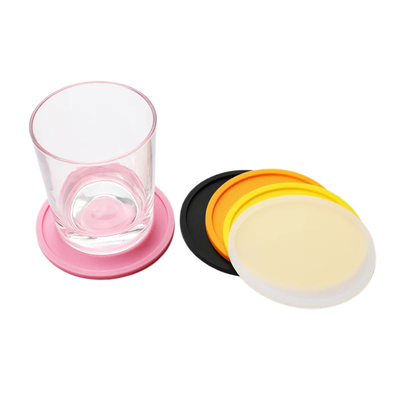 6Pack Silicone Coasters for Drinks Anti-Slip Durable Reusable Drink Coasters Set Non Slip Cup Coasters Silicone Coasters