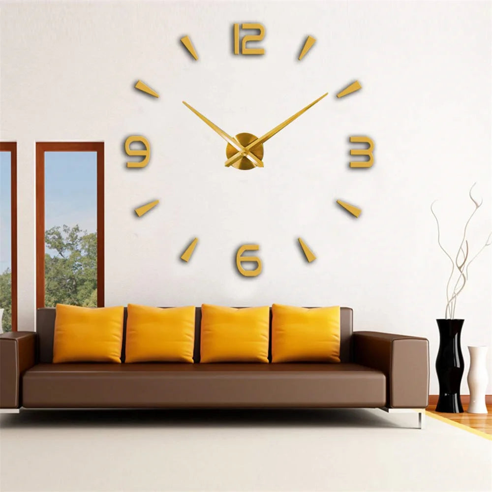 Large 3D Wall Clock Luminous Classic Wall Clocks DIY Digital Clock Wall Watches Stickers Silent Clock for Home Living Room Table