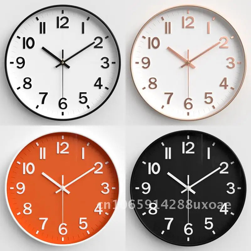 Living Room Clock, Modern Minimalist Home Clock, Bedroom Silent Wall Clock, Circular Quartz Clock 30cm