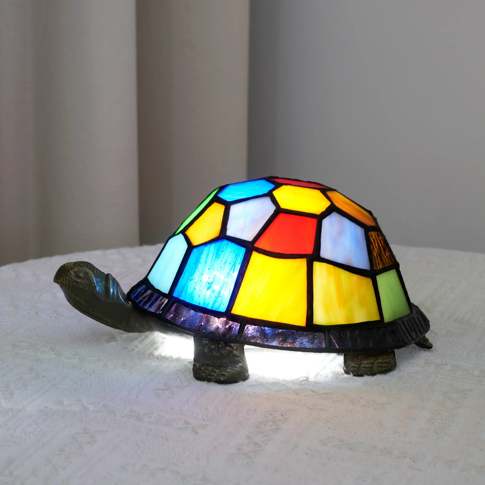 Turtle Night Light, Sea Turtle Gifts, Cute Stained Glass Animal Desk Lamps Kids' Bedroom Decor, Gift for Children, Birthdays