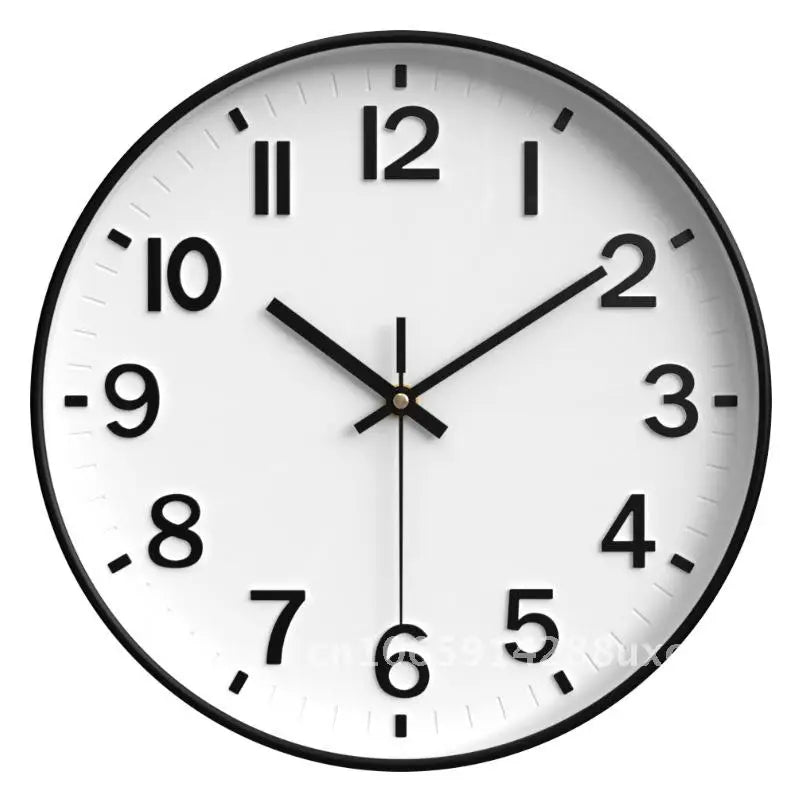 Living Room Clock, Modern Minimalist Home Clock, Bedroom Silent Wall Clock, Circular Quartz Clock 30cm