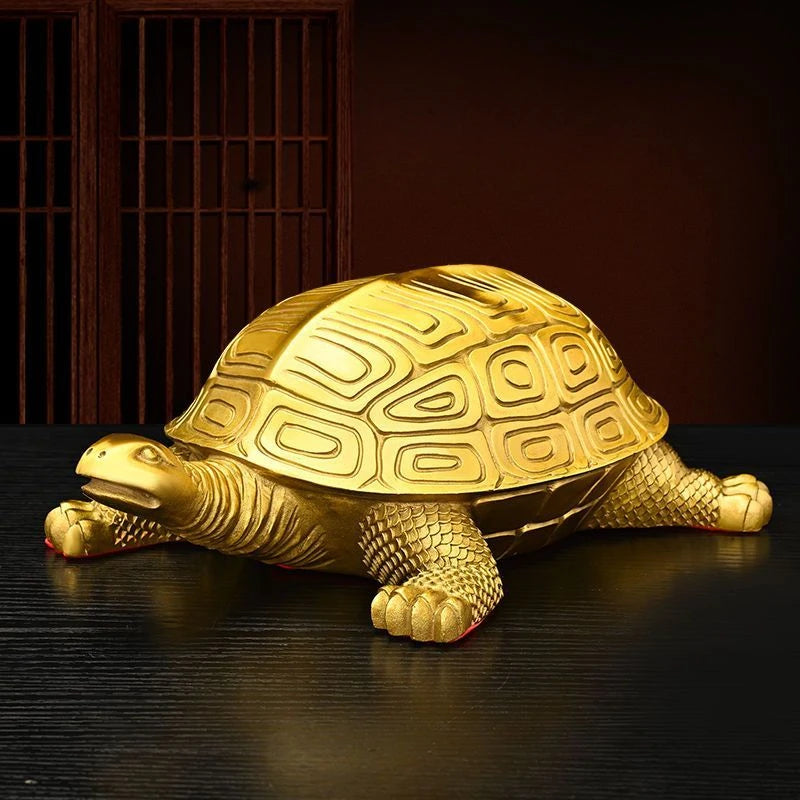 Feng Shui Copper Turtle Ornament Dragon Turtle Birthday Gift Craft Decoration