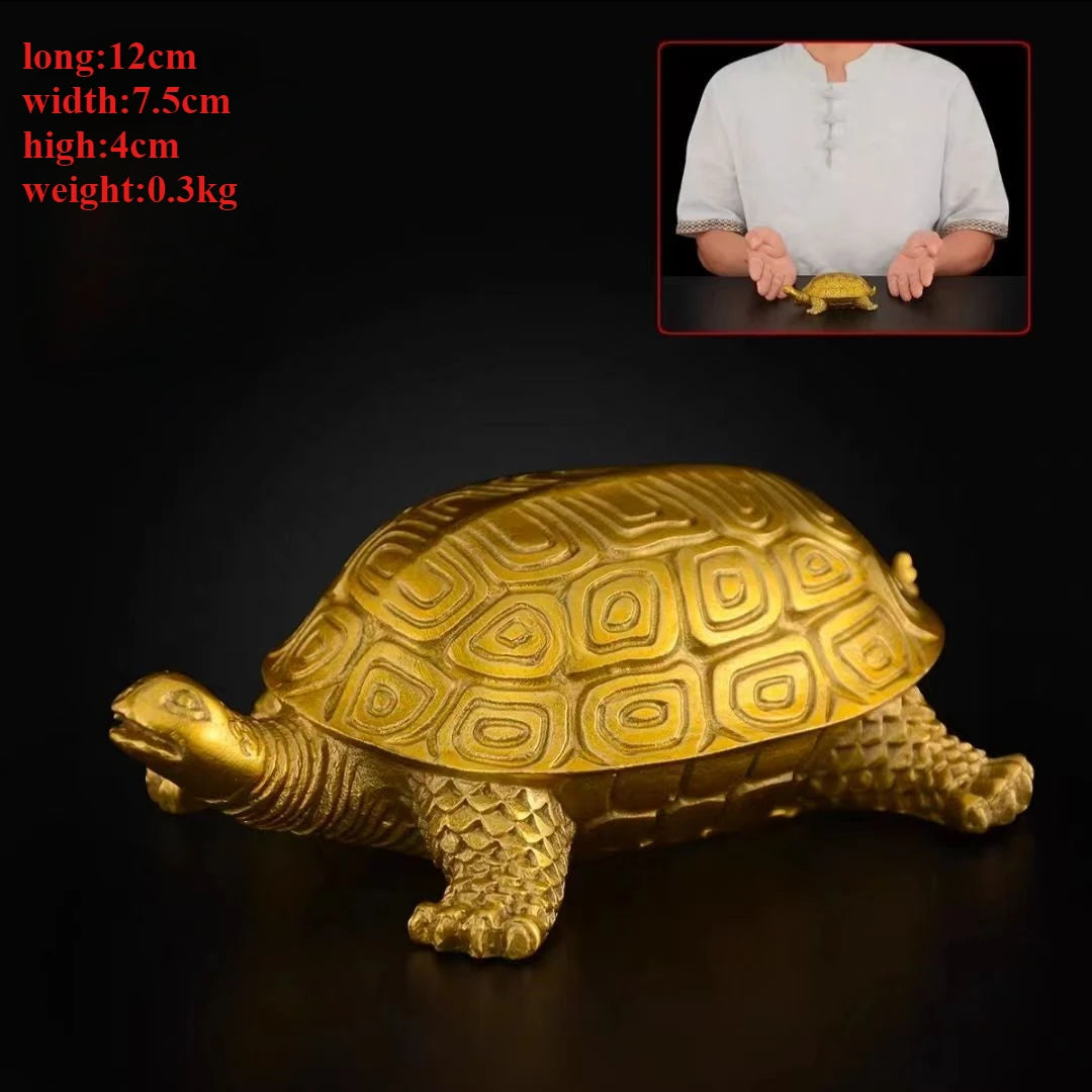 Feng Shui Copper Turtle Ornament Dragon Turtle Birthday Gift Craft Decoration