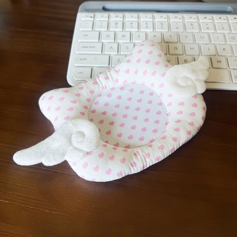 Retro Polka Dot Series Cute Cartoon Cat Coaster Angel Wing Korean Cotton Coaster Jewelry Storage Pad Coffee Cup Placemat