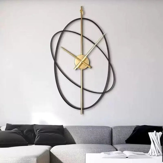 Creative living room fashionable wall hanging art light luxury clock simple modern atmospheric silent clock - Unique Finds Market LLC