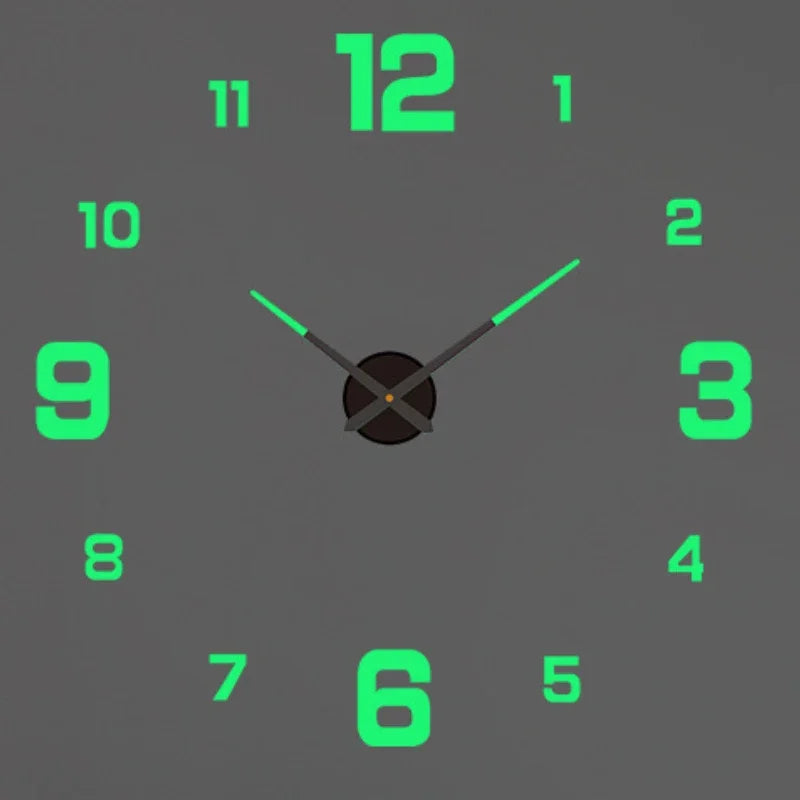 NEW Modern Design Large Wall Clock 3D DIY Quartz Clocks Fashion Watches Acrylic Mirror Stickers Living Room Home Decor Horloge