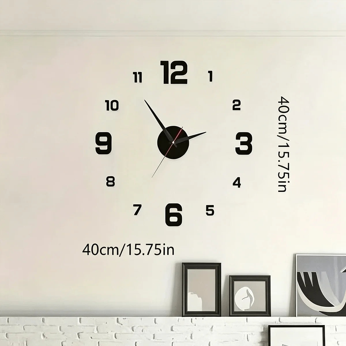Glow-In-The-Dark DIY Wall Clock Creative Design Mirror Surface Wall Decor Sticker Clock, Minimalist Decorative Clock, Silent Wall Sticker Clock, Living Room Bedroom Wall Sticker Creative Clock (Glow-In-The-Dark Model Only Glo