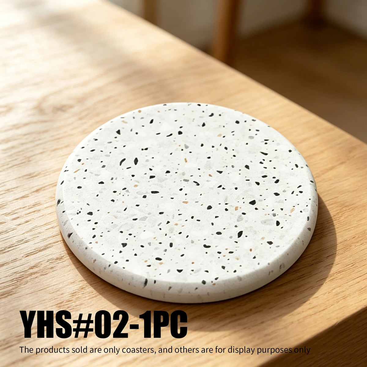 1pc Diatomite Stone Coasters, Quick-Dry Absorbent Non-Slip Cup Mat, Sweat-Proof Heat-Resistant, Desk Kitchen Aesthetic Decor