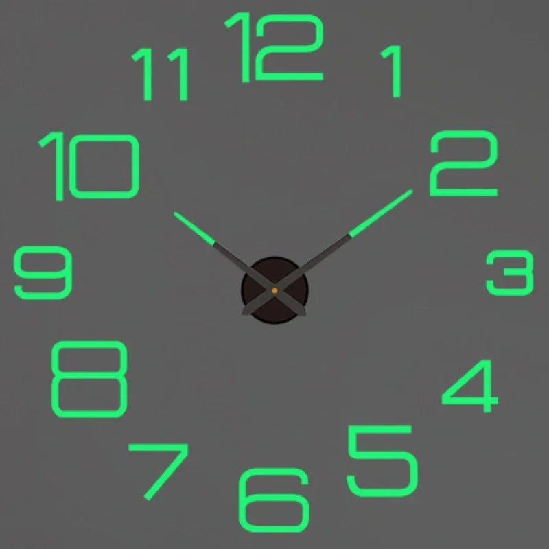 2D/3D Large Roman Numeral Acrylic Mirror Wall Clock Sticker Fashion DIY Quartz Clocks Watch Home Decoration Living Room Stickers
