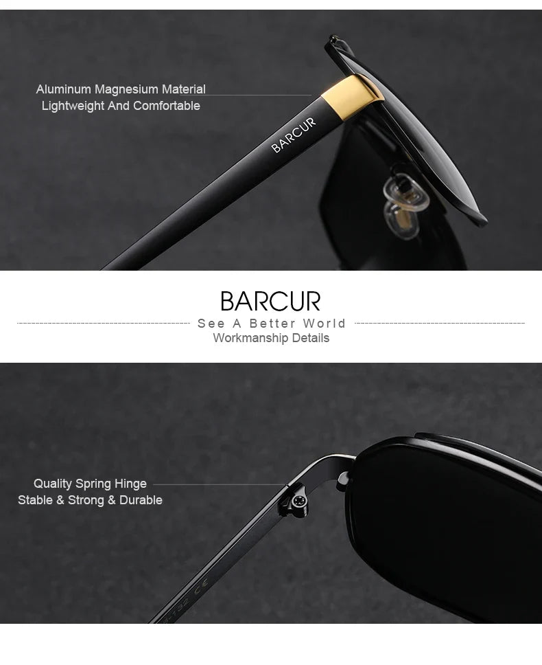 BARCUR Polarized Sports Sunglasses for Men Fashionable Fishing Driving Hiking and Outdoor Eyewear UV400 Protection Gradient Lenses