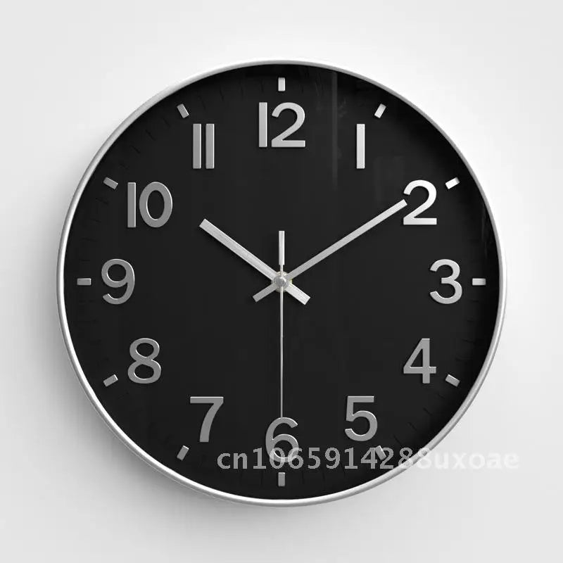 Living Room Clock, Modern Minimalist Home Clock, Bedroom Silent Wall Clock, Circular Quartz Clock 30cm