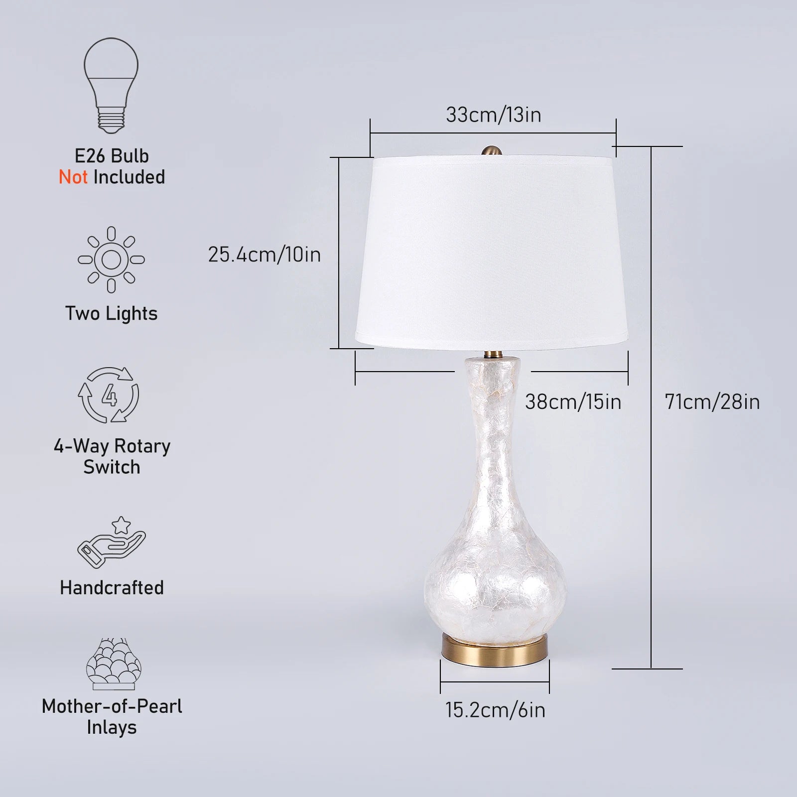 28/25 inch Desk Lamps Luxury Table Lamp Opal Glass Lampshade For Hotel Guest Room Living Room Study Bedroom Bedside Decorative Lighting Lamps Indoor Lighting Shiping from USA
