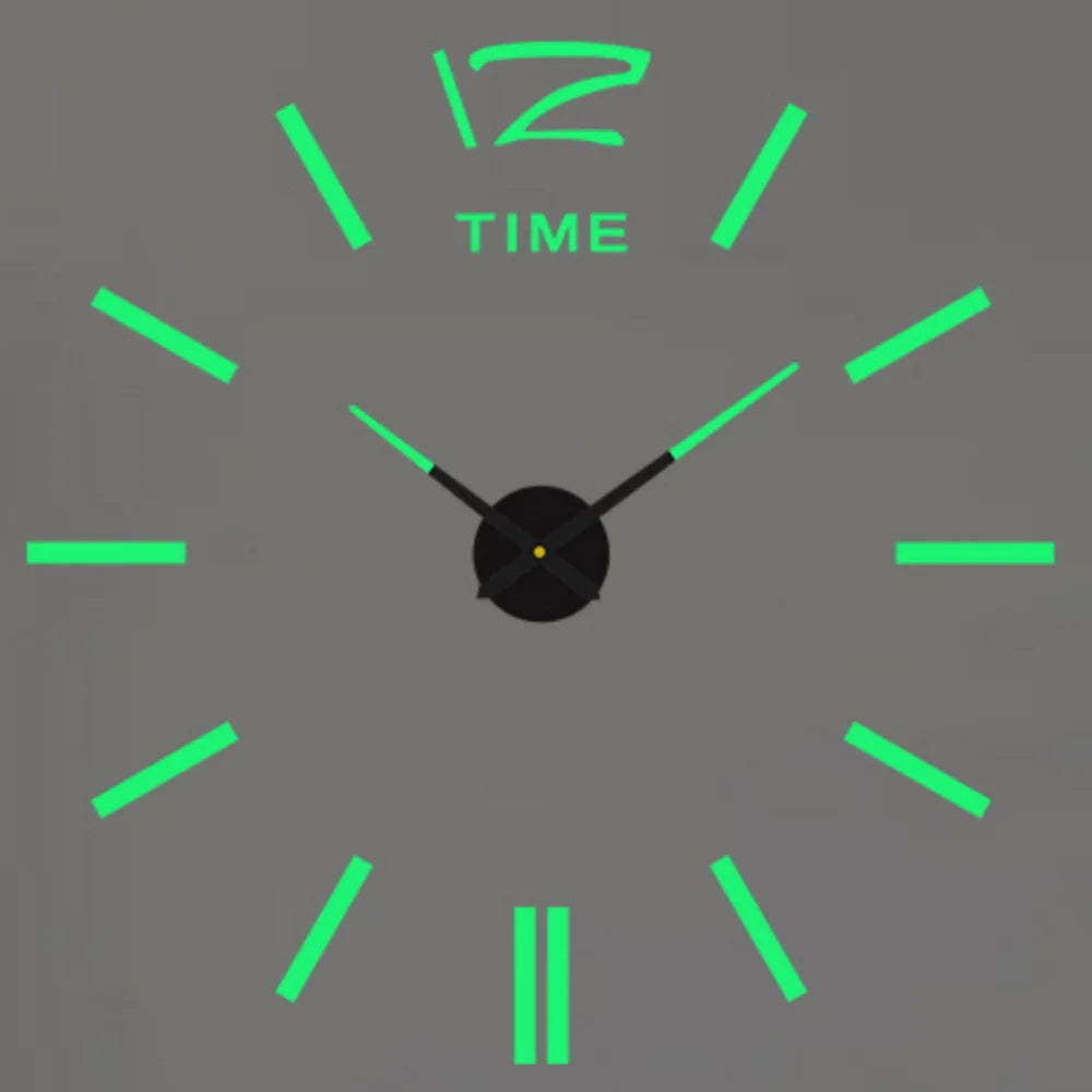 2026 Modern Design Large Wall Clock 3D DIY Quartz Clocks Fashion Watches Acrylic Mirror Stickers Living Room Home Decor Horloge