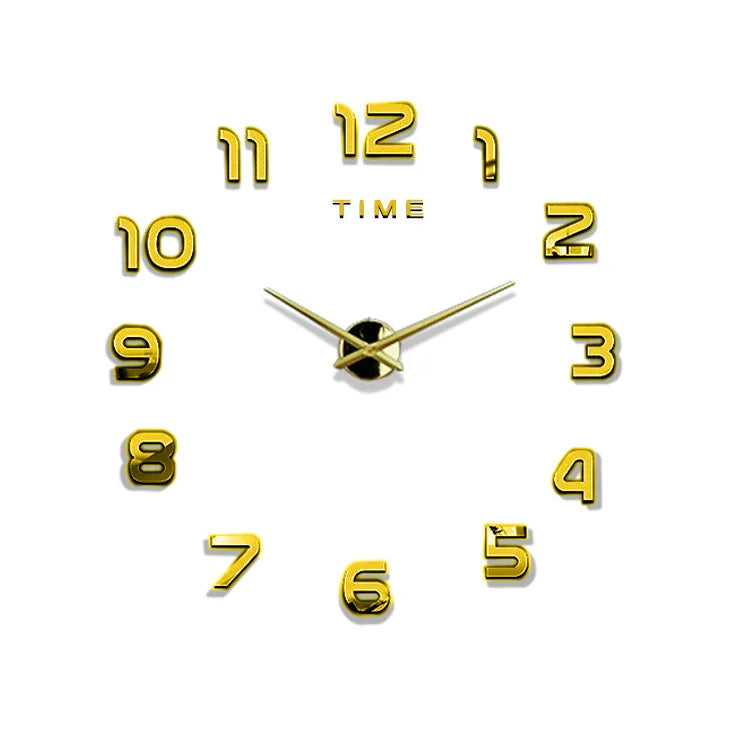 2026 Modern Design Large Wall Clock 3D DIY Quartz Clocks Fashion Watches Acrylic Mirror Stickers Living Room Home Decor Horloge