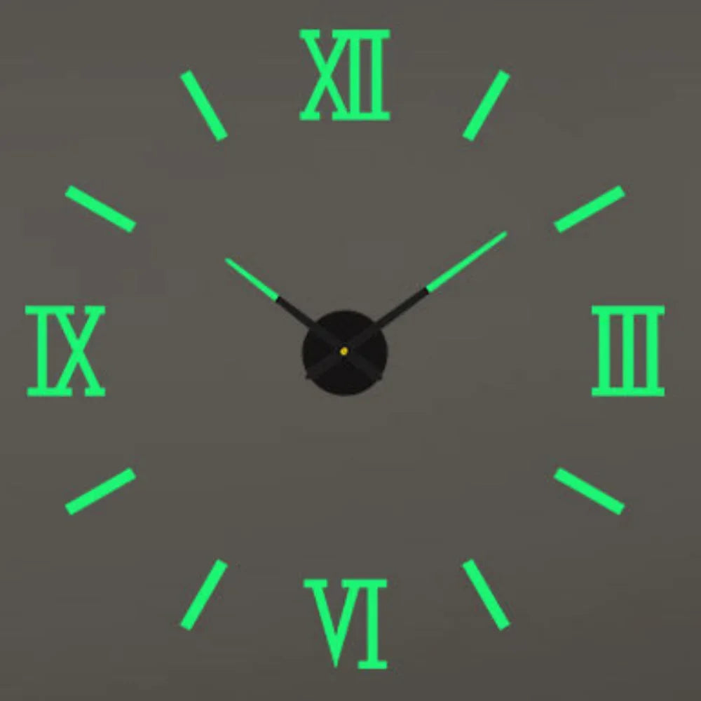 2026 Modern Design Large Wall Clock 3D DIY Quartz Clocks Fashion Watches Acrylic Mirror Stickers Living Room Home Decor Horloge