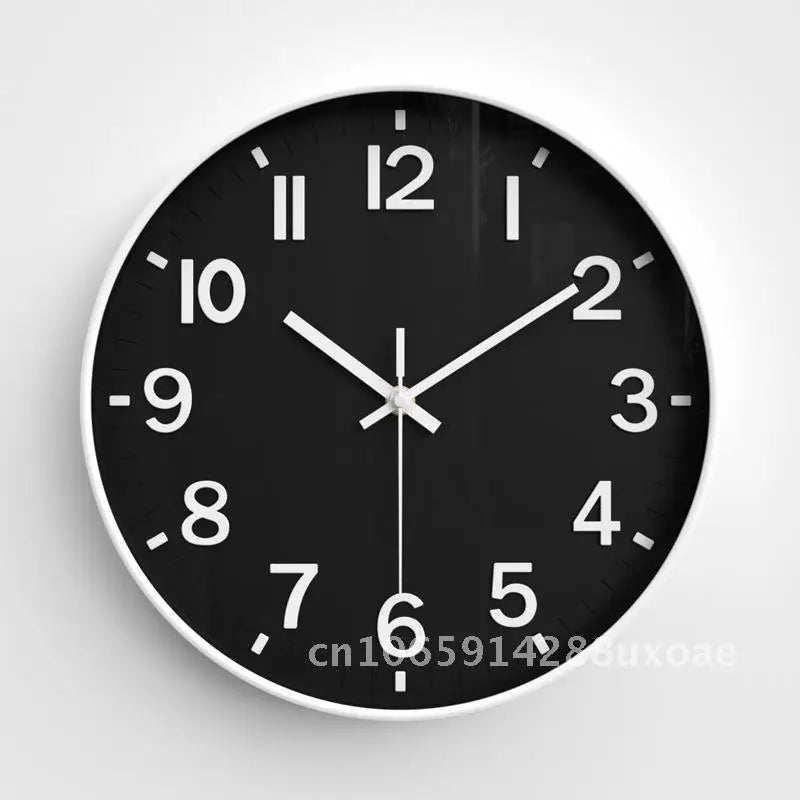 Living Room Clock, Modern Minimalist Home Clock, Bedroom Silent Wall Clock, Circular Quartz Clock 30cm