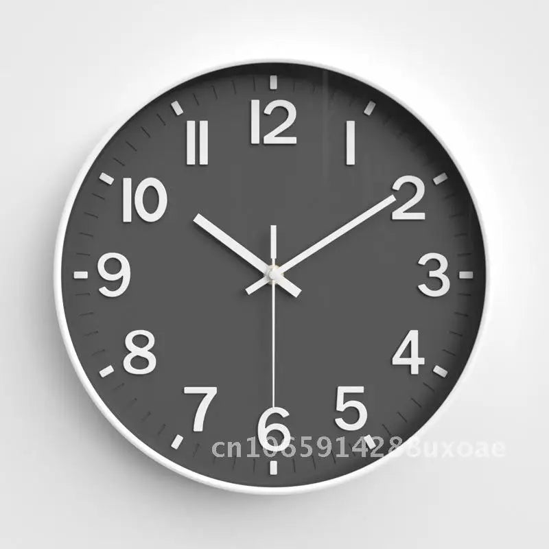 Living Room Clock, Modern Minimalist Home Clock, Bedroom Silent Wall Clock, Circular Quartz Clock 30cm