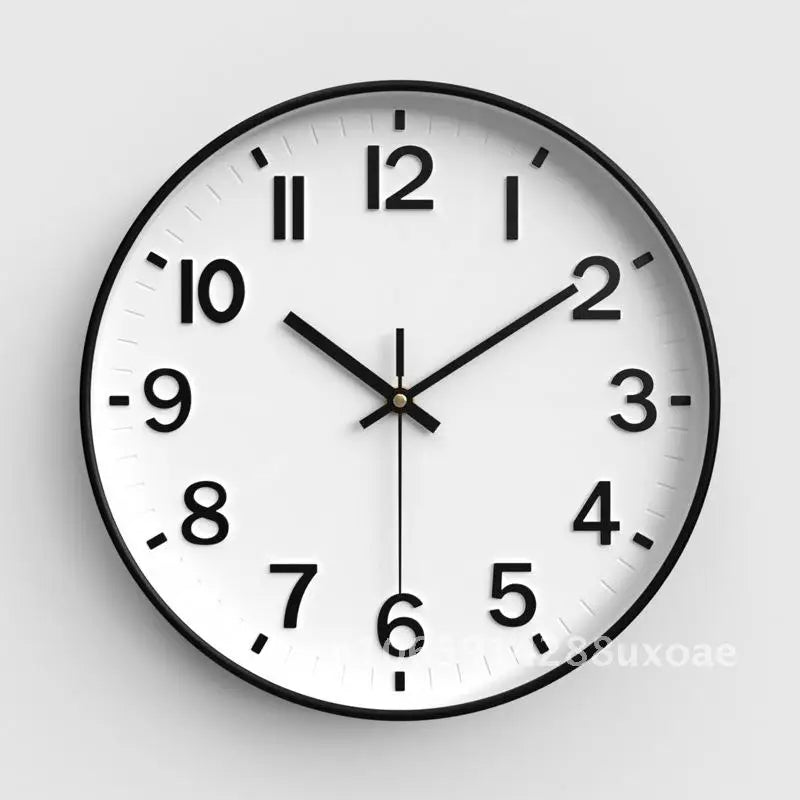 Living Room Clock, Modern Minimalist Home Clock, Bedroom Silent Wall Clock, Circular Quartz Clock 30cm