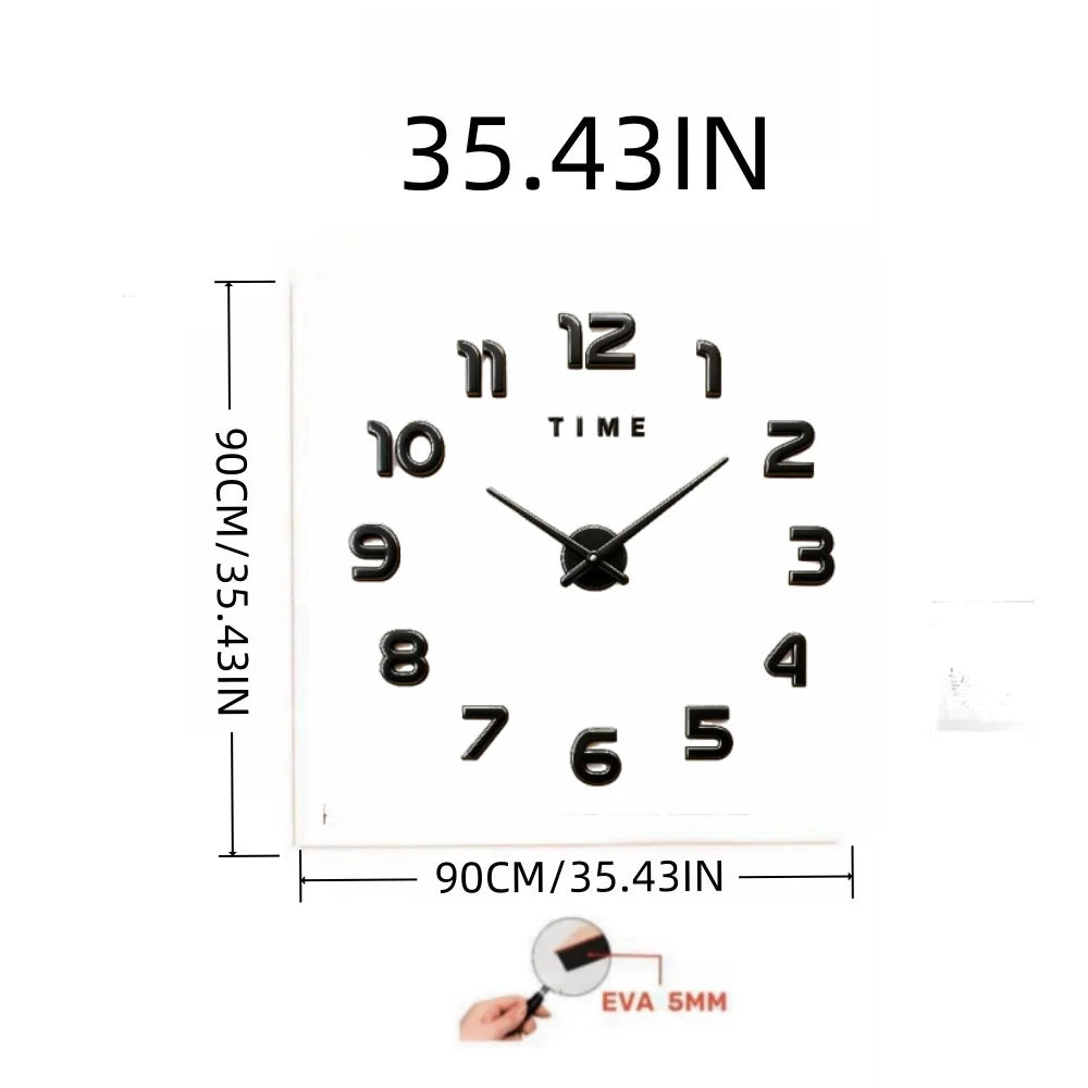 Large 3D Wall Clock Luminous Classic Wall Clocks DIY Digital Clock Wall Watches Stickers Silent Clock for Home Living Room Table
