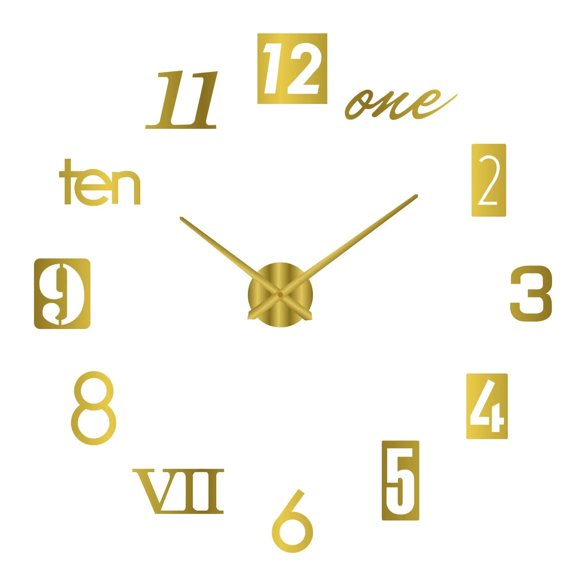 Large 3D Wall Clock Luminous Classic Wall Clocks DIY Digital Clock Wall Watches Stickers Silent Clock for Home Living Room Table