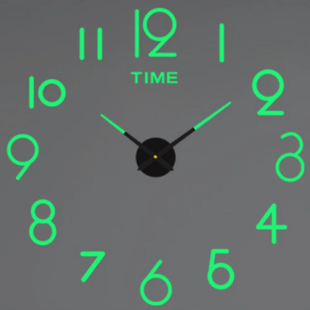 2026 Modern Design Large Wall Clock 3D DIY Quartz Clocks Fashion Watches Acrylic Mirror Stickers Living Room Home Decor Horloge