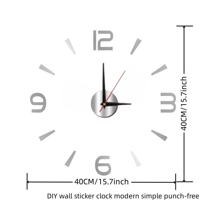 Large 3D Wall Clock Luminous Classic Wall Clocks DIY Digital Clock Wall Watches Stickers Silent Clock for Home Living Room Table