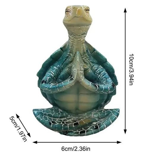Yoga Sit Meditation Sea Turtle Artwork Decorations Mini Meditation Desktop Decor Buddha Zen Yoga Frog Garden Statue Ornament - Unique Finds Market LLC