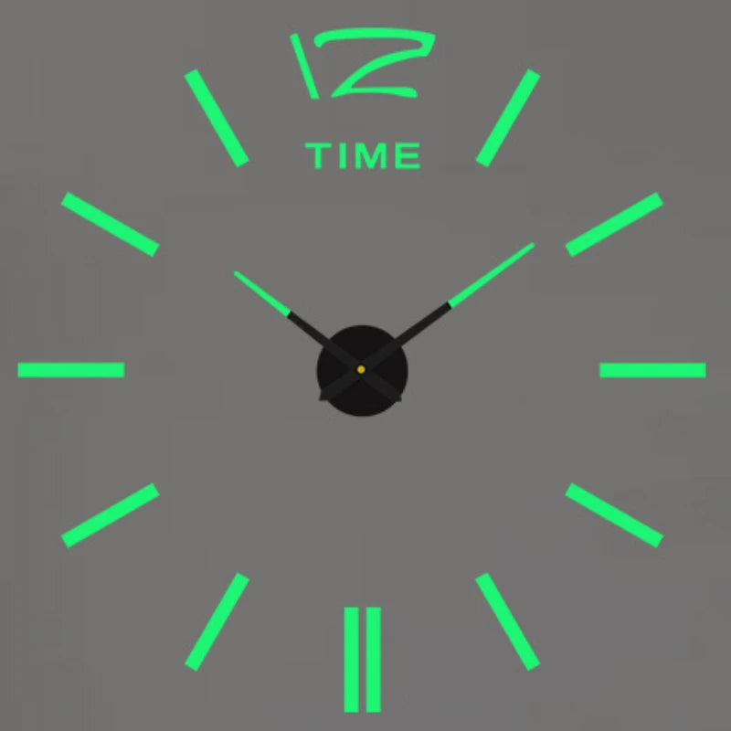 2026 Modern Design Large Wall Clock 3D DIY Quartz Clocks Fashion Watches Acrylic Mirror Stickers Living Room Home Decor Horloge