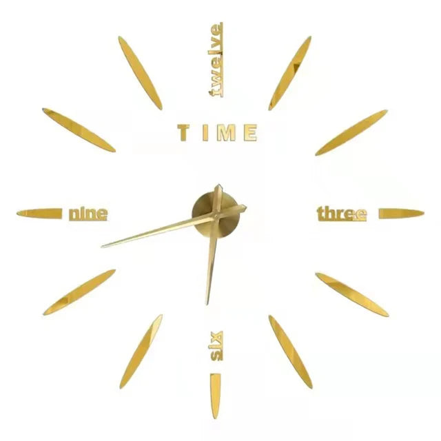 2D/3D Large Roman Numeral Acrylic Mirror Wall Clock Sticker Fashion DIY Quartz Clocks Watch Home Decoration Living Room Stickers