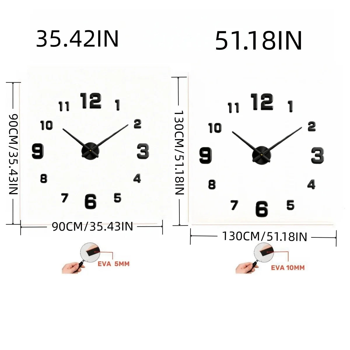 2026 Modern Design Large Wall Clock 3D DIY Quartz Clocks Fashion Watches Acrylic Mirror Stickers Living Room Home Decor Horloge