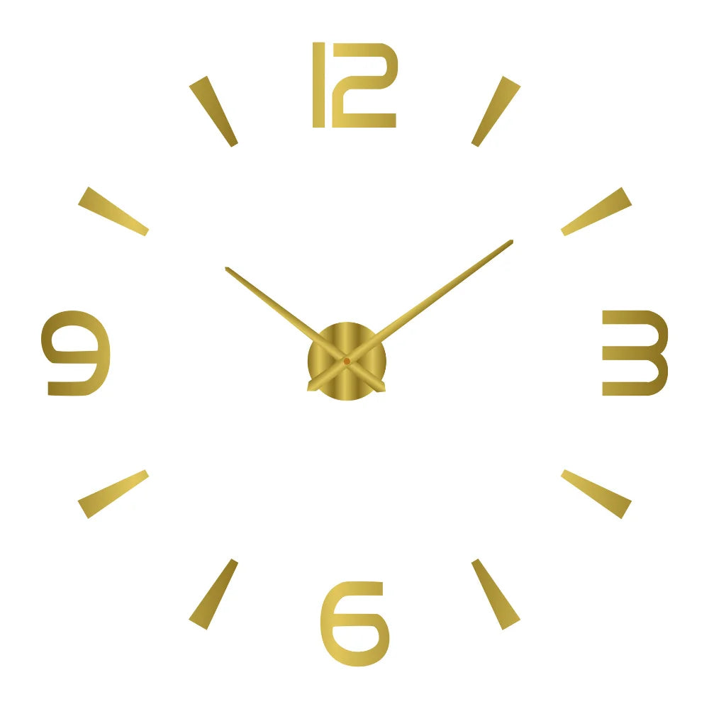 2026 Modern Design Large Wall Clock 3D DIY Quartz Clocks Fashion Watches Acrylic Mirror Stickers Living Room Home Decor Horloge