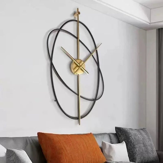 Creative living room fashionable wall hanging art light luxury clock simple modern atmospheric silent clock - Unique Finds Market LLC