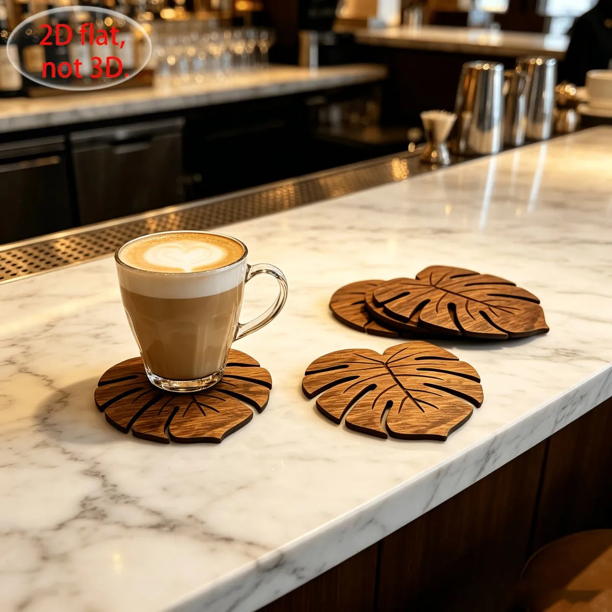 6pcs turtle backed bamboo natural wooden coaster set, insulated coaster, heat-resistant table mat, plate coaster