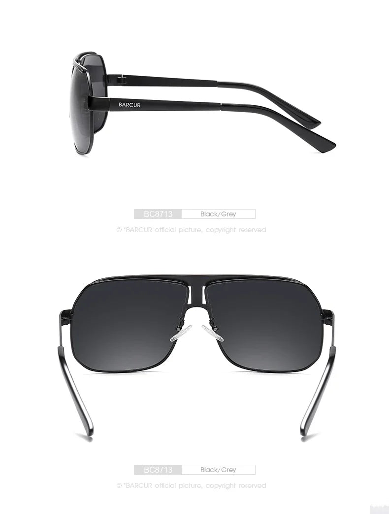 BARCUR Polarized Sports Sunglasses for Men Fashionable Fishing Driving Hiking and Outdoor Eyewear UV400 Protection Gradient Lenses