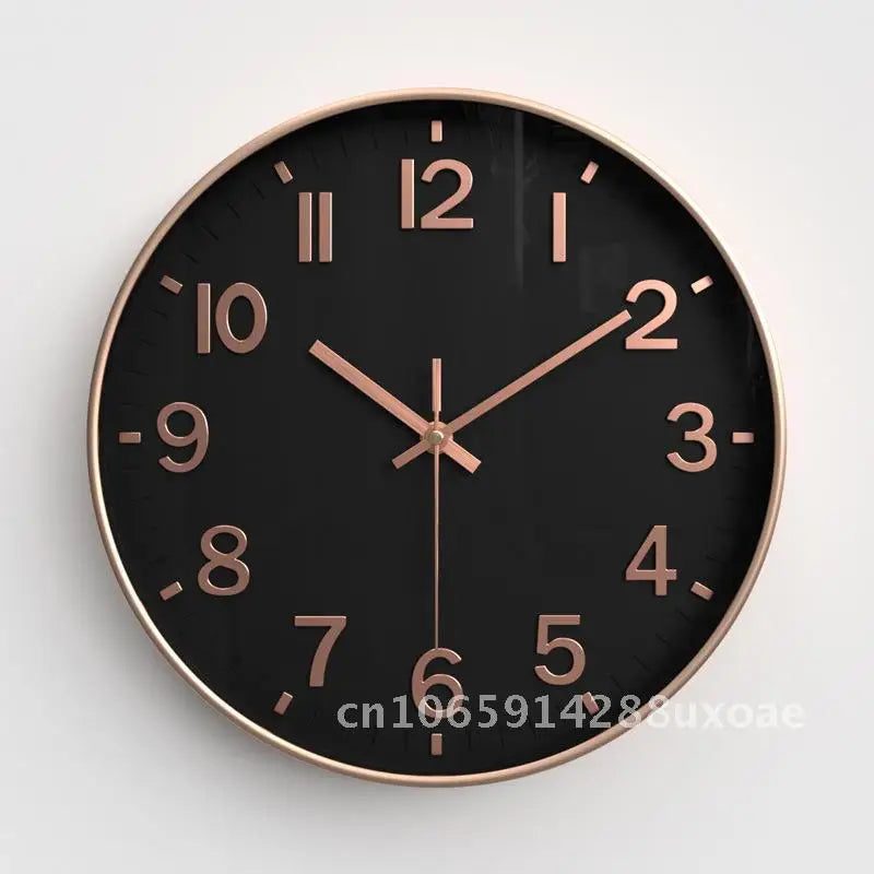 Living Room Clock, Modern Minimalist Home Clock, Bedroom Silent Wall Clock, Circular Quartz Clock 30cm