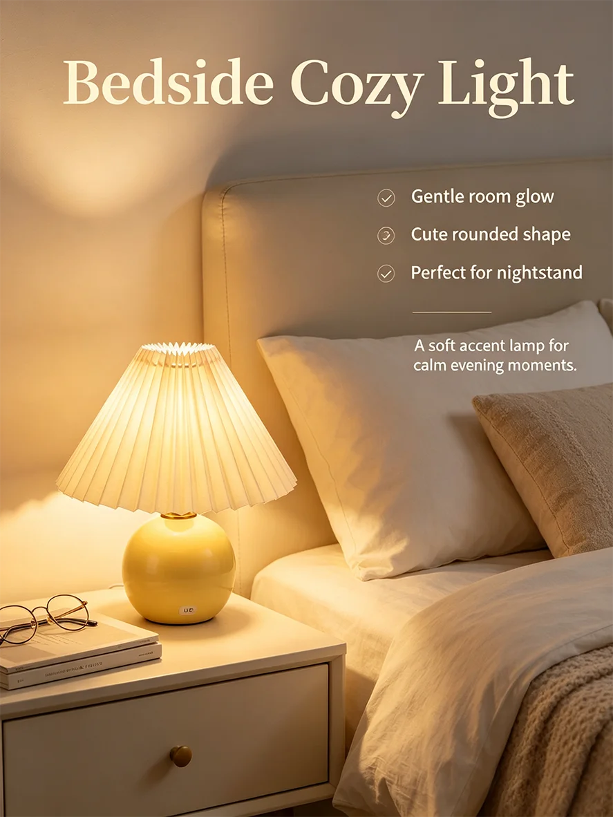 New Modern Simple LED Table Lamp for Home Lighting Home Decor Nordic American Italian Style Off Yellow Blue Pink Green