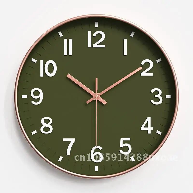 Living Room Clock, Modern Minimalist Home Clock, Bedroom Silent Wall Clock, Circular Quartz Clock 30cm