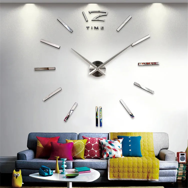 Large 3D Wall Clock Luminous Classic Wall Clocks DIY Digital Clock Wall Watches Stickers Silent Clock for Home Living Room Table