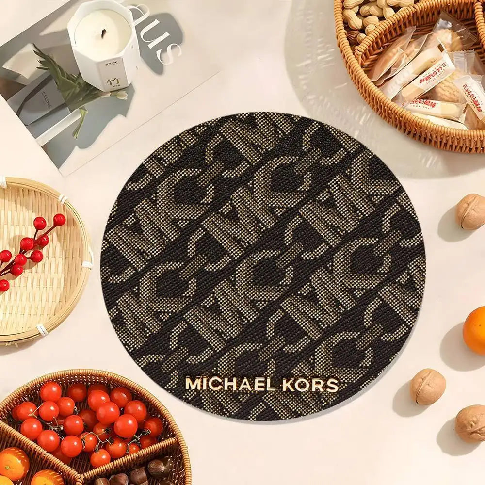 M-Michaels-Fashion-Kors Coasters 10cm Round Wooden Suitable For Drinks Tea Coffee Home Gift Choice Holidays
