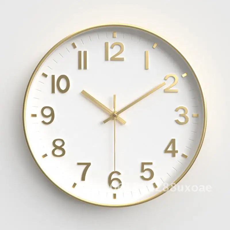 Living Room Clock, Modern Minimalist Home Clock, Bedroom Silent Wall Clock, Circular Quartz Clock 30cm