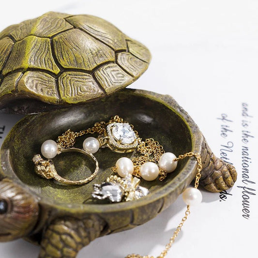 Turtle Resin Statue Figurine Micro Landscape Ornaments Storage Box Perfect for Outdoor Lawn Gardens Home Art Decor - Unique Finds Market LLC