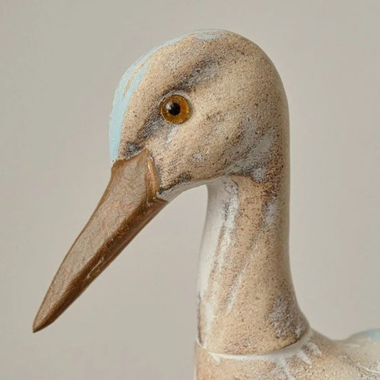 Vintage Sea Bird Figurine Handcrafted Unique Wooden Carving Statue Realistic Decorative Nautical Statue Office Desktop - Unique Finds Market LLC