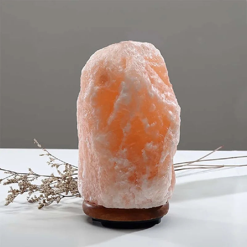 Natural Himalayan salt lamp, unique lighting fixture, also available in multi-color USB version