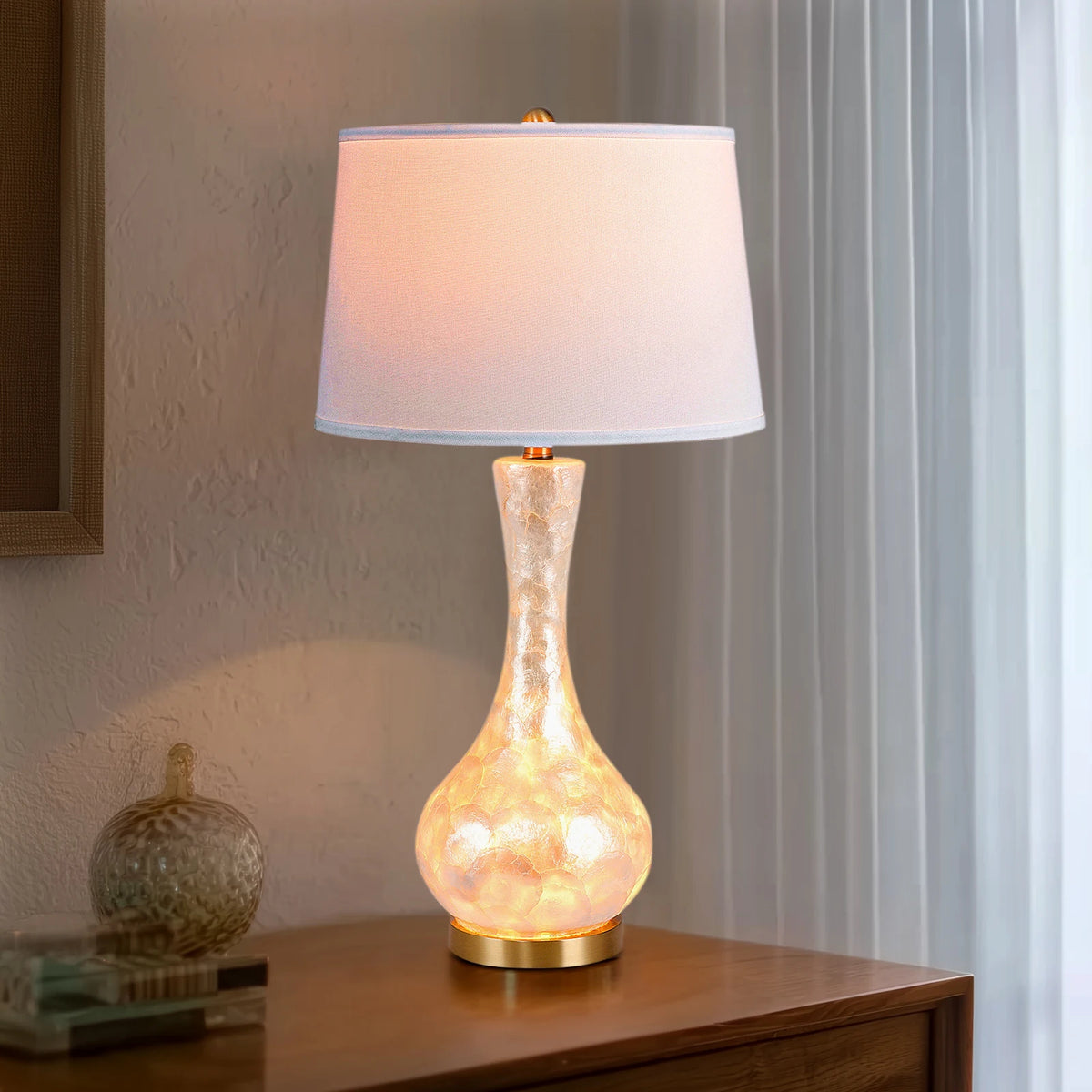 28/25 inch Desk Lamps Luxury Table Lamp Opal Glass Lampshade For Hotel Guest Room Living Room Study Bedroom Bedside Decorative Lighting Lamps Indoor Lighting Shiping from USA
