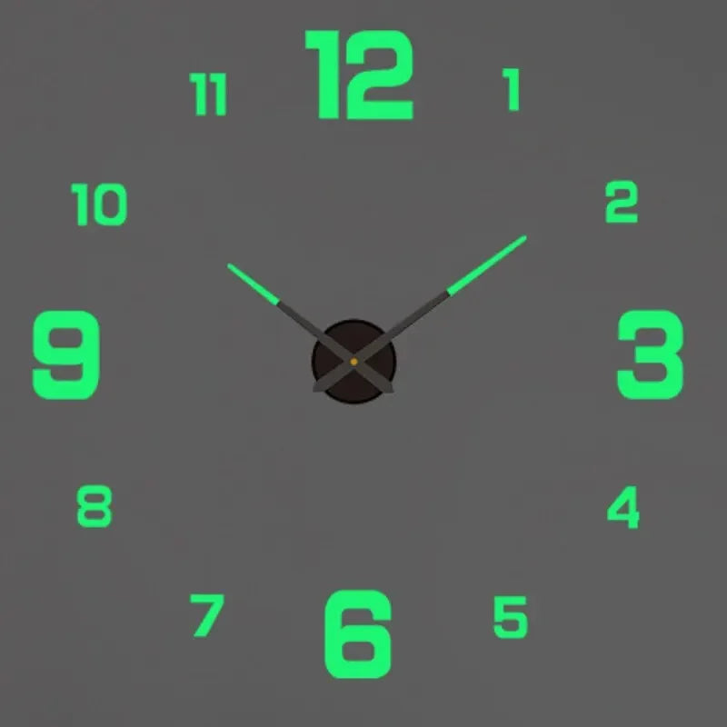 2D/3D Large Roman Numeral Acrylic Mirror Wall Clock Sticker Fashion DIY Quartz Clocks Watch Home Decoration Living Room Stickers