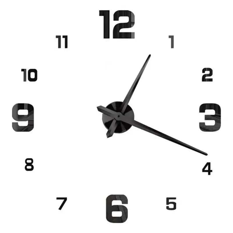 2D/3D Large Roman Numeral Acrylic Mirror Wall Clock Sticker Fashion DIY Quartz Clocks Watch Home Decoration Living Room Stickers