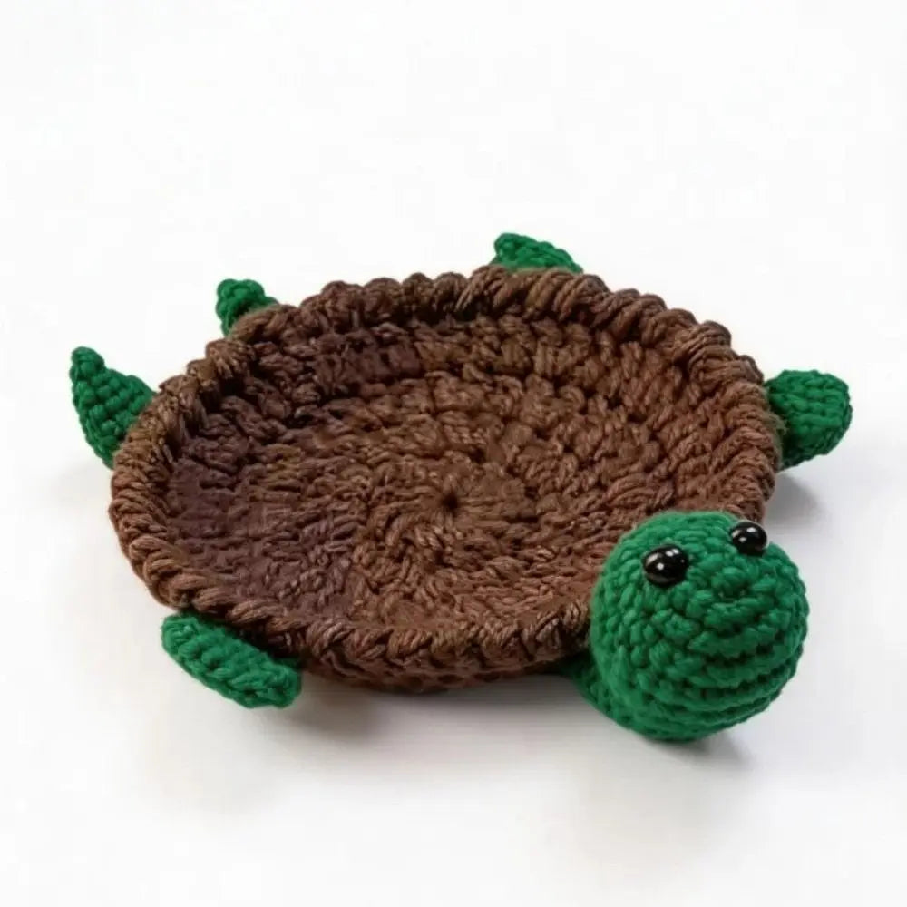Handmade Crochet Craft Crochet Animal Coaster Soft Knitted Animal Shape Design Knitted Drink Coaster Creative Cartoon Style