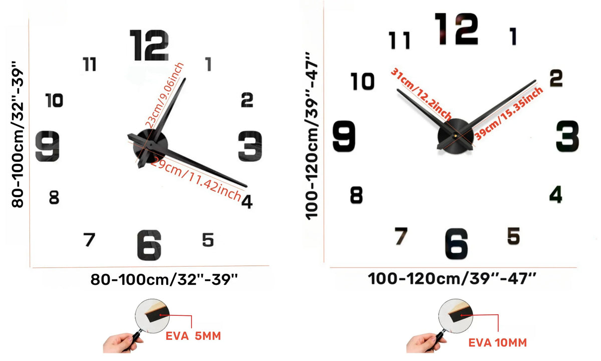 Large 3D Wall Clock Luminous Classic Wall Clocks DIY Digital Clock Wall Watches Stickers Silent Clock for Home Living Room Table